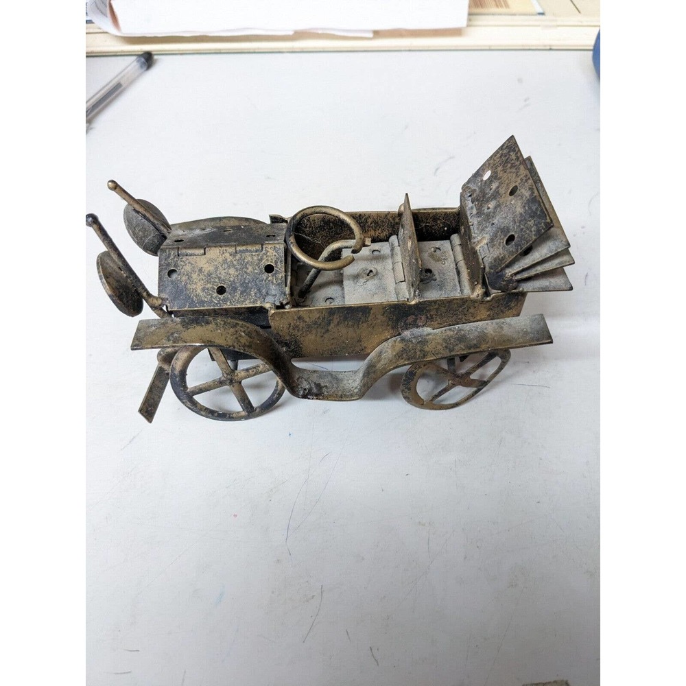 Folk Art Metal Scrap Antique Car Super‎ Cool